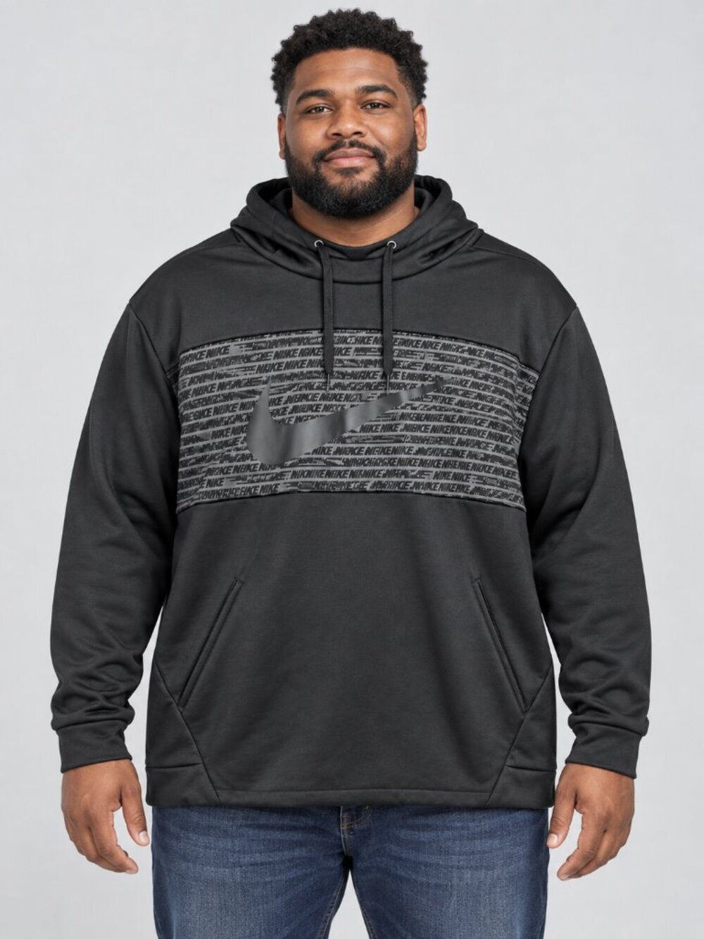 Nike Therma-FIT Dri-FIT GFX 2 Hoodie Men’s 2XL Black Swoosh